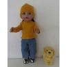 broek setoker geel  baby born 43cm
