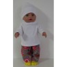 broek set grijs vogels baby born 43cm