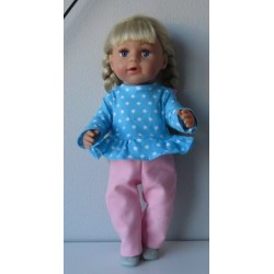 broek set blaue sterren roezel baby born 43cm