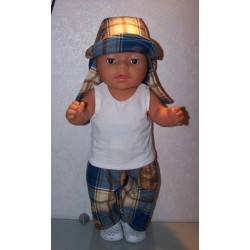 broek set blauw koala baby born 43cm