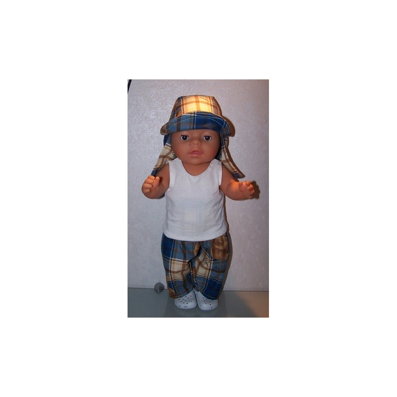 broek set blauw koala baby born 43cm
