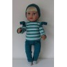 broek set groen gestreept baby born 43cm