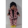 luxe broek set roze krrontjes baby born 43cm