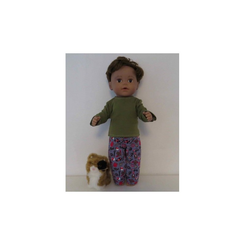 broek set racing baby born 43cm