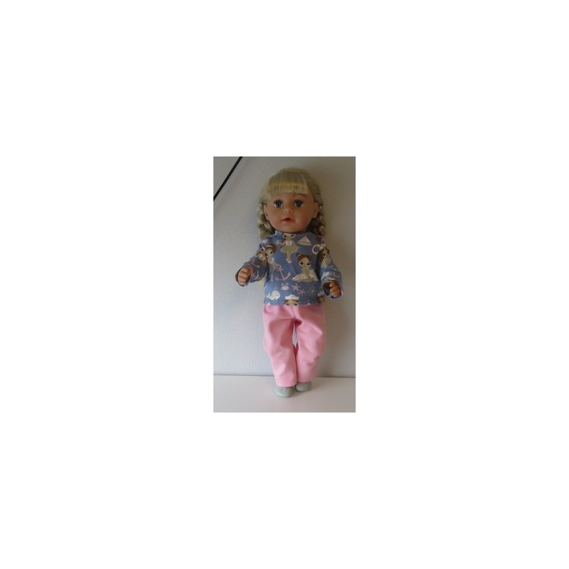 broek set matrozen meisje baby born 43cm