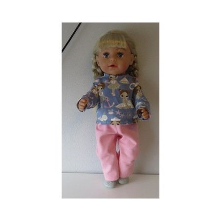 broek set matrozen meisje baby born 43cm