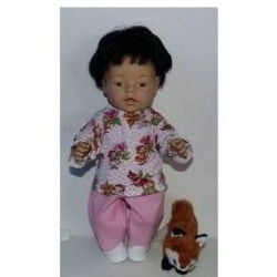 broek set roze meisje baby born 43cm