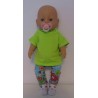 broek set blauw bloemen  baby born 43cm