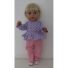 broek set lila polka dots roezel baby born 43cm