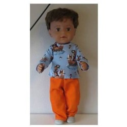 broek set piraat baby born 43cm