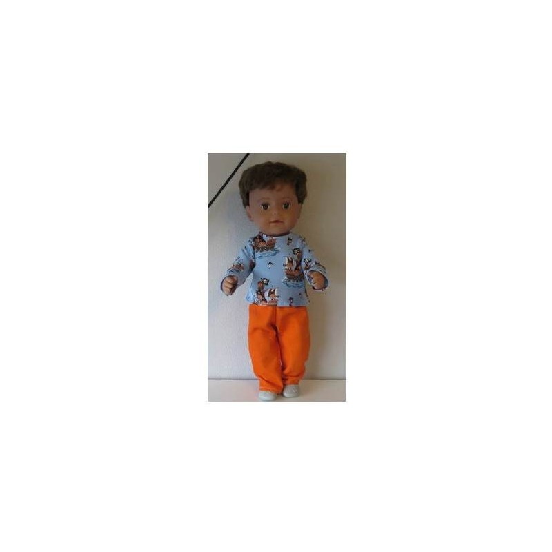 broek set piraat baby born 43cm