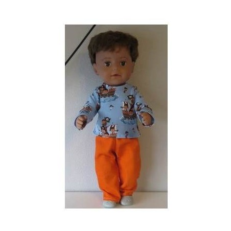 broek set piraat baby born 43cm