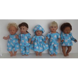gift set blauw kat  baby born 43cm