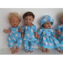 gift set blauw kat  baby born 43cm