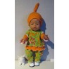 broek set groen fantasy dieren oranje baby born 43cm