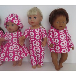 gift set hard roze bloemen baby born 43cm