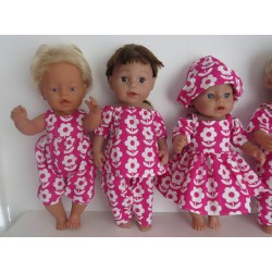 gift set hard roze bloemen baby born 43cm