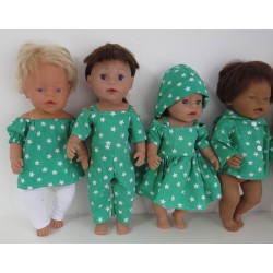 gift set groen sterren   baby born 43cm