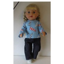 broek set vuurtorens baby born 43cm