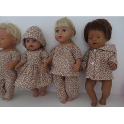 gift set bruin bloemen baby born 43cm