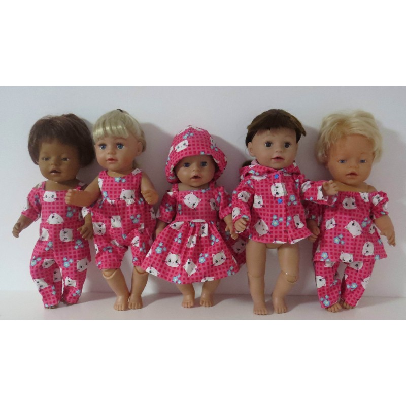 gift set roze kat baby born 43cm gift set roze kat baby born 43cm