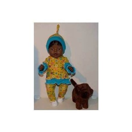broek set geel baby born 43cm