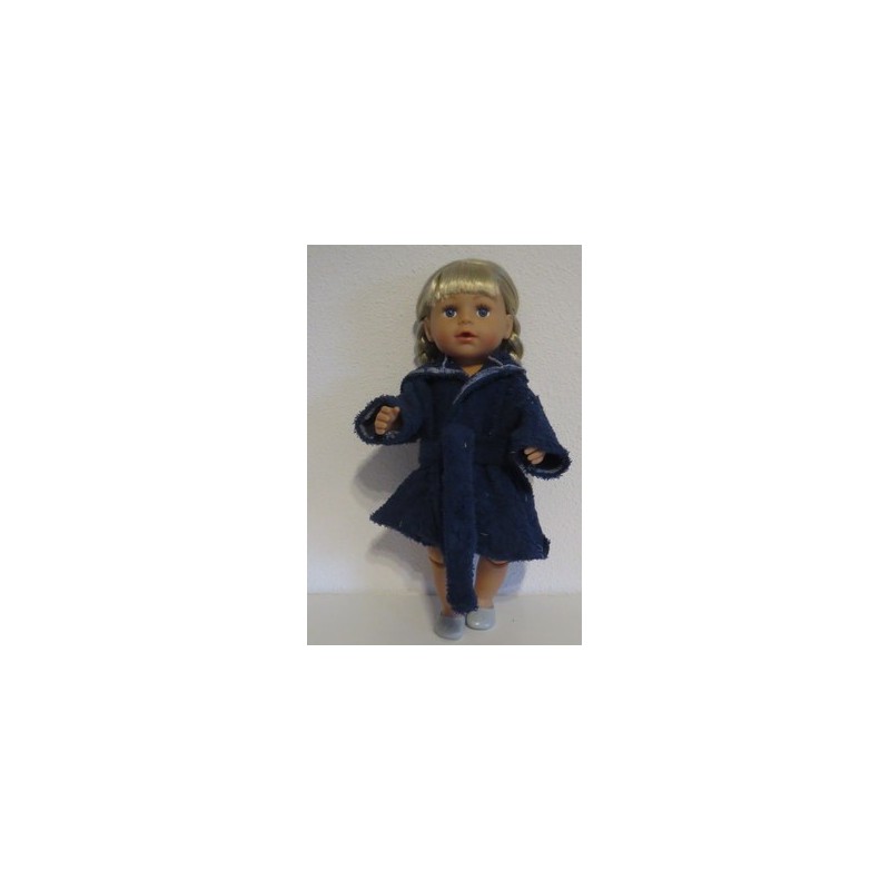 badjas donker blauw baby born 43cm