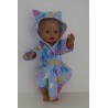 ochtendjas blauw dieren  baby born 43cm