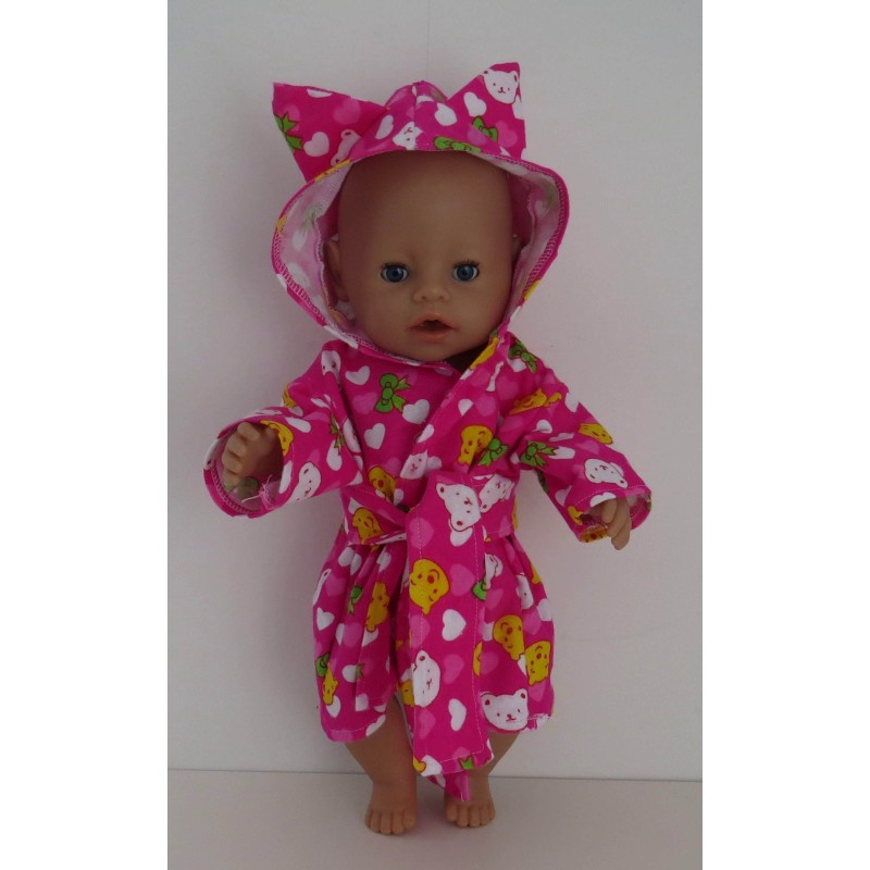 ochtendjas roze winnie the pooh  baby born 43cm