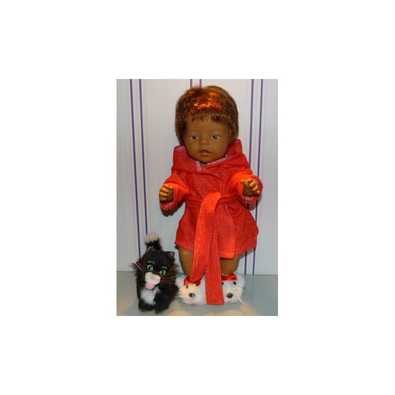 badjas rood baby born 43cm