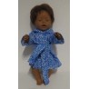 ochtendjas blauw met stippen baby born 43cm