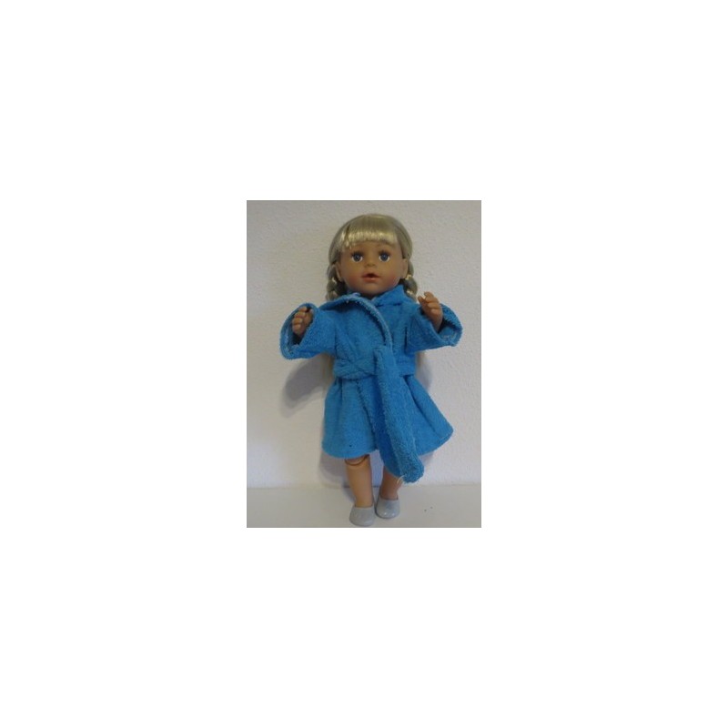 badjas aqau blauw baby born 43cm