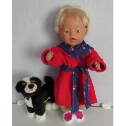 badjas rood racewagens  baby born 43cm