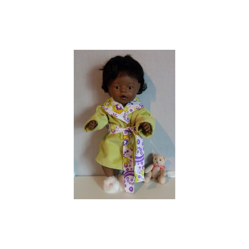 ochtendjas groen met hello kitty baby born 43cm