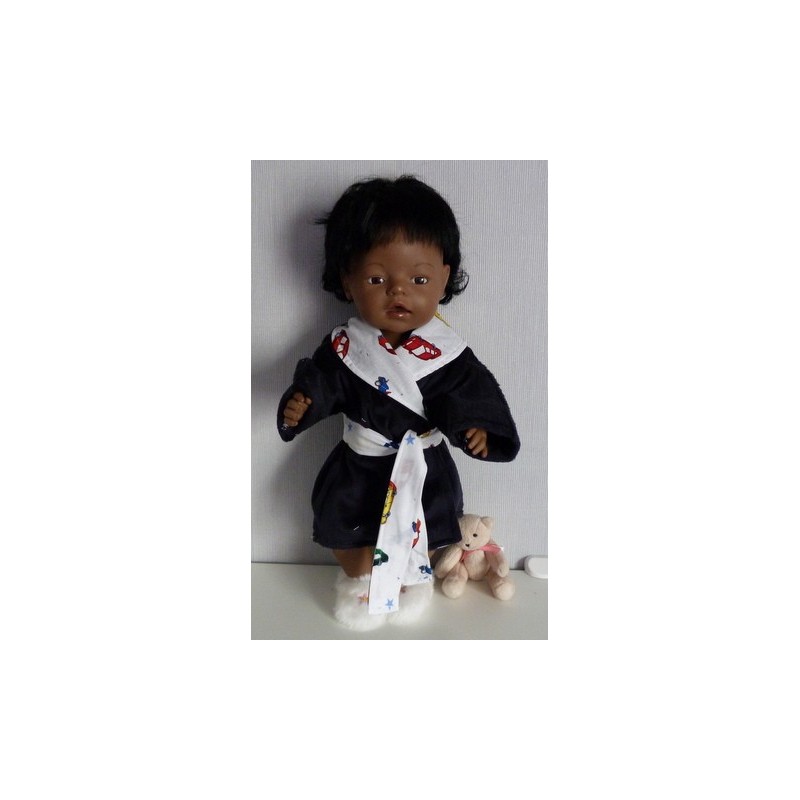 badjas donker blauw auto's baby born 43cm