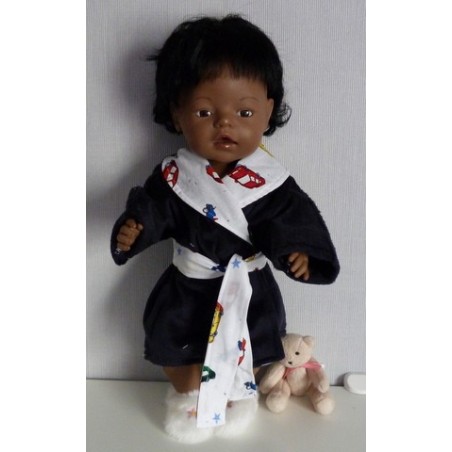 badjas donker blauw auto's baby born 43cm