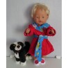 badjas rood met brandweer blauw  baby born 43cm