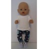 broek set blauw paard baby born 43cm