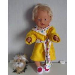 badjas geel met sterren baby born 43cm