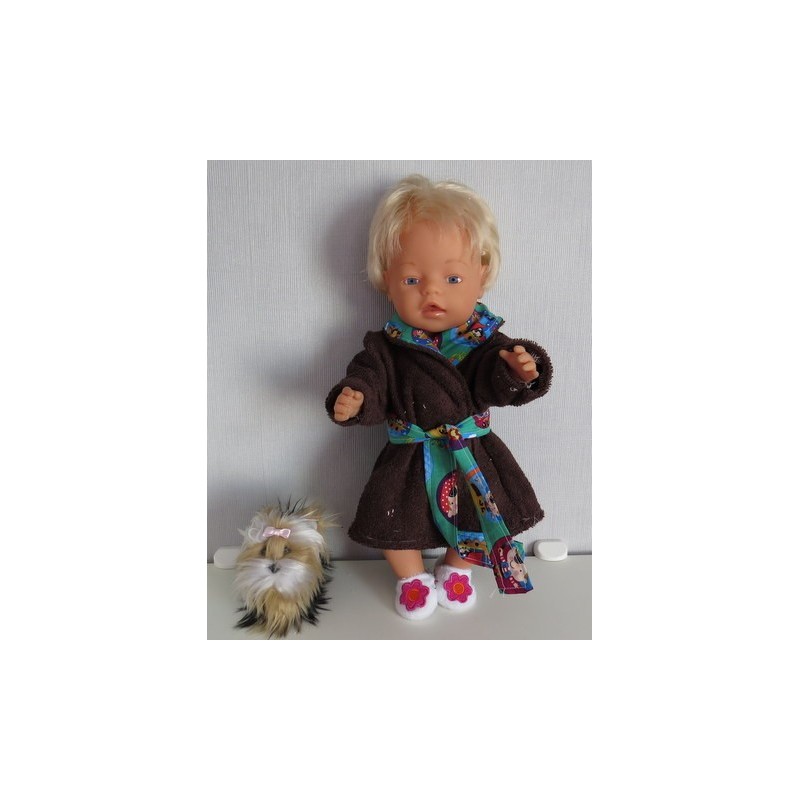 badjas bruin met piraat baby born 43cm