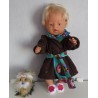 badjas bruin met piraat baby born 43cm