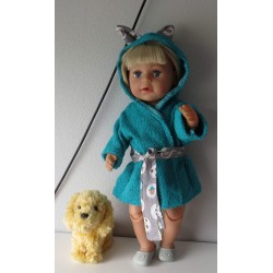 badjas met dieren grijs baby born 43cm