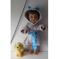 badjas grijs met verkeersborden baby born 43cm