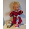 badjasdonker rood met verkeersborden  baby born 43cm