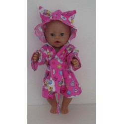 ochtendjas roze beren baby born 43cm
