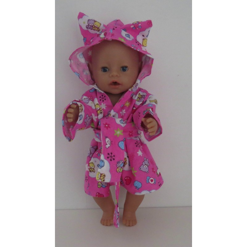 ochtendjas roze beren baby born 43cm