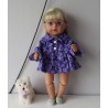 ballonjas kort paars vogels  baby born 43cm