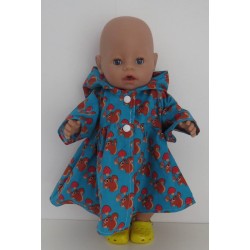 ballonjas blauw eekhoorn baby born 43cm