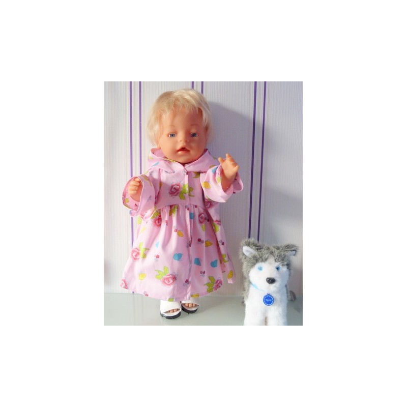 ballonjas roze met vlinders en bloemen baby born 43cm