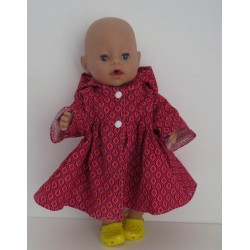ballonjas roze retro baby born 43cm